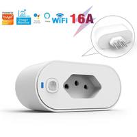 Prise intelligente WiFi TY-BR Tuya BR, 16A, fonction de surveillance de la puissance, minuterie, commande vocale