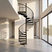 Escalier en colimaçon en acier inoxydable pour hôtels et villas, design moderne, installation facile, durable et écologique, utilisation en intérieur