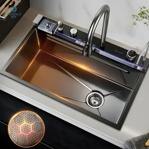 Popolare lavello da cucina intelligente in acciaio inox per uso domestico ciotola singola lavello da cucina lavello in acciaio inox