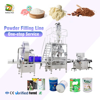 100-1000g de poudre pesant la machine de remplissage poudre de protéine poudre probiotique peut ligne d'emballage de remplissage
