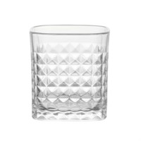 Verre à whisky en cristal taillé en étoile de 370 ml avec base texturée. Prise stable et construction durable. Idéal pour les cocktails au bourbon et au scotch.