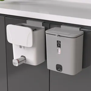 Simple Style Wall Mounted Dustbin Hanging Trash Bin Household Hanging Kitchen Trash Can