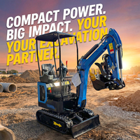 Mini-excavatrice fiable à chenilles de 0,85 tonne, certifiée EPA OMI-10-1, avec moteur Briggs & Stratton et pompe KYB, idéale pour l'agriculture – Meilleures ventes
