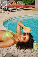 Ensemble bikini deux pièces vert à sequins, style triangle, dos nu, pour femme, en Spandex et Polyester, uni, avec liens latéraux, broderie à sequins, cordon de serrage, options OEM