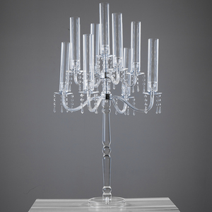 Modern Design Handmade Durable Festival Birthday Party Wedding Table Decoration Centerpiece Portable Acrylic Clear <strong>Candelabra</strong> - Product Image 2