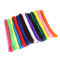 Nouvel ensemble de fils chenille de couleurs assorties, pack artisanal mixte, sans danger pour les enfants. Tiges de base non toxiques et colorées pour les jeunes artisans