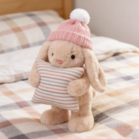 Jouets en peluche lapin de Pâques, peluche lapin colorée, oreiller en peluche, animal en peluche mignon, fournitures de fête promotionnelles