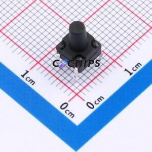 TS017-CBY1FH9.5 Tactile Switch Through hole-4P,6.2x6.2mm Switch Single Pole Single Throw Round Button 2.5N Through Hole - Product Image 1