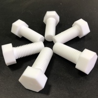 Venta directa de fábrica Sujetador de PTFE duradero y resistente a la corrosión Tornillo de cabeza hexagonal de PTFE Tuerca de tornillo de plástico PTFE