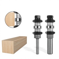 Fresa de arco de doble filo para carpintería, cortador de redondeo ajustable, fresa semicircular con rodamiento para recortar bordes y huecos
