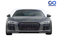 Kit carrosserie de luxe en fibre de carbone sèche de style V pour Audi R8 : Lame avant, diffuseur arrière et spoiler