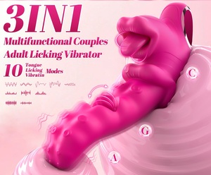 Vibrador LOVE.3 en 1 para parejas, juguete sexual Tuaieu con estimulación del punto G y lengua con 10 modos de lamido y vibración para mujeres en fiestas orgásmicas y sexo diario. - Product Image 5