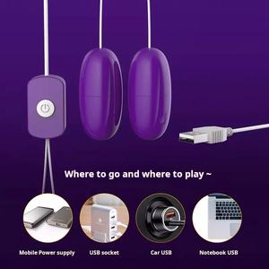 Masturbador femenino con carga USB, Juguetes sexuales con vibración, masajeador, silencioso coqueteo, huevo de doble salto, huevo de amor - Product Image 4