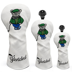 Housse de tête de club de golf OEM personnalisée pour Driver/3 Wood/Hybride en cuir PU avec logo brodé - Product Image 1