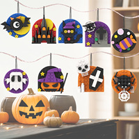 Ensemble de blocs de construction en plastique MOC, aimant de réfrigérateur Citrouille d'Halloween, personnalisé pour décorations de fête et cadeaux de collection