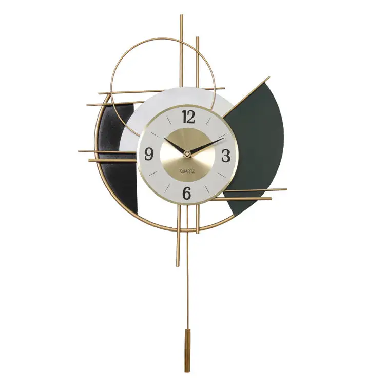 ウォールクロックライトラグジュアリーミュート壁掛け時計家の装飾オロロジオダパレテモダニ2021モダンデザインウォールクロック