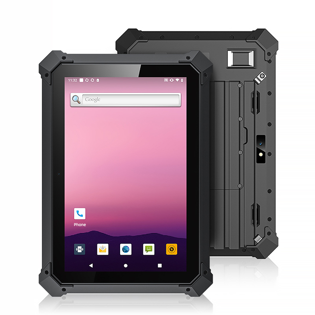 GMS 10.1 Inch Android 13 Biometric Fingerprint Scanner Integrated NFC Barcode Scanner Rugged Tablet for Verification Solution