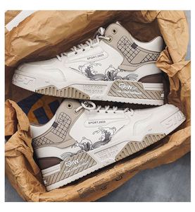 Nouvelles chaussures de skate pour hommes, respirantes, décontractées, polyvalentes et tendance, à tige haute, en cuir, confortables, sportives, à semelle épaisse - Product Image 3