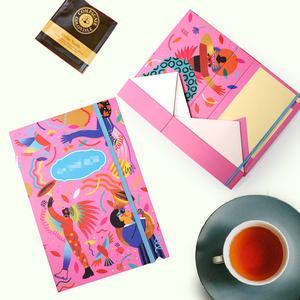 Boîtes à thé en papier chaudes ouvertes du milieu ensemble à thé de luxe de couleur rose emballage pour boîte-cadeau - Product Image 5