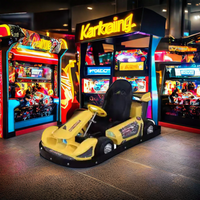 Console de jeu d'arcade de course pour enfants en intérieur avec simulateur de voitures avec jeu de course en famille