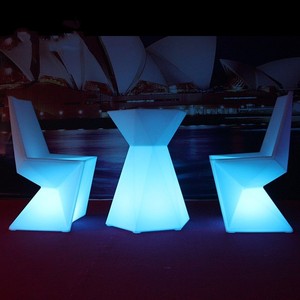 Mesa de Bar moderna para exteriores, mostrador de recepción, Mesa Alta, muebles comerciales, club nocturno, cóctel, fiesta de bebidas altas, plástico IP65, 1 Juego - Product Image 1