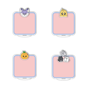 Support de table multifonctionnel en acrylique transparent avec motif de dessin animé, pince à notes et calendrier, décoration de table, petite marque - Product Image 2