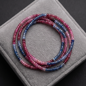 Lustre Multi Sapphire <b>Ruby</b> Sterling 925 Silver High Quality Beads Shaded <b>Ruby</b> Irregular Shape 3.5-4.5mm 370 Carats Third Party - Product Image 3