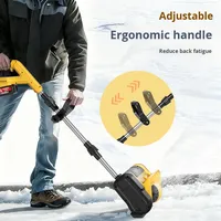 Quitanieves Eléctrico Inalámbrico Plegable de Grado Industrial, Material PP+Fibra, Herramienta Ligera de 4 kg para Remover Nieve con Empuje Manual