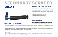 Installation facile, option antistatique, grattoir de bande transporteuse secondaire 600-2400 mm 6,5 m/s pour petites particules