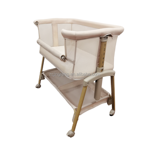Cunas para Bebés Junto a la Cama <span class=keywords><strong>de</strong></span> los Adultos, <span class=keywords><strong>Cuna</strong></span> <span class=keywords><strong>de</strong></span> Metal Ligera, Portátil, Fácil <span class=keywords><strong>de</strong></span> Plegar, Duradera, <span class=keywords><strong>con</strong></span> <span class=keywords><strong>4</strong></span> <span class=keywords><strong>Ruedas</strong></span>, Muebles para Dormitorio - Product Image 5