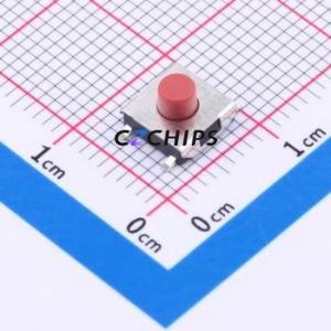 TS-1080S-A6B2-D2 Tactile Switch SMD Switch Single Pole Single Throw Round Button 1.8N Vertical Mount - Product Image 1