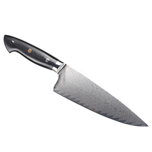 <span class=keywords><strong>Cuchillo</strong></span> de chef profesional de alta calidad de 8 pulgadas de acero damasco con hoja de acero al carbono y <span class=keywords><strong>cuchillo</strong></span> de cocina con mango G10 - Product Image 2