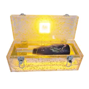 Big Capacity six Bottles Ace of Spade Glorifier Box Champagne Bottle Carrier Case Champagne Display suitcase wine display box