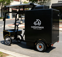 Quadricycle frigorifique à 3/4 roues avec panneau solaire pour livraison du dernier kilomètre de fruits et de viande
