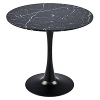 Table à manger moderne noire marbre artificiel Table à manger ronde noire Table basse de restaurant