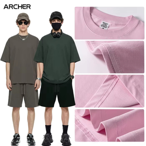 Camiseta con Logotipo Personalizado, 240G, Corte Holgado, Sensación Fresca, 74% Algodón, 26% Poliéster, para Hombre, Color Sólido, Cuello Redondo, Informal - Product Image 3