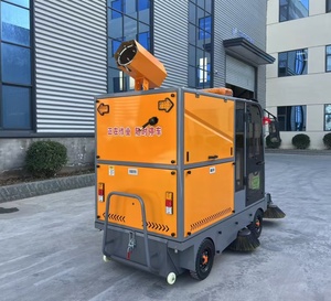 Barredora Eléctrica de Carreteras con Cabina Cerrada, Naranja y Gris, Limpiadora Industrial, Contenedor de 200L, 3-4 Horas de Autonomía - Product Image 6