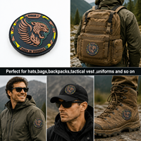 Écusson personnalisé en PVC souple de qualité supérieure avec logo sur mesure, patchs en caoutchouc animaux pour la décoration de chapeaux, casquettes, vêtements et sacs à dos