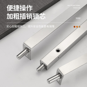 Concealed Bolt Stainless Steel Top And Bottom Pin Lock For Wooden Door Keyless Minimalist Design Easy Installation - Product Image 3