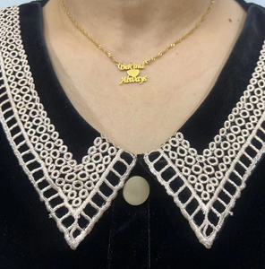 <span class=keywords><strong>Collana</strong></span> personalizzata all'ingrosso di gioielli in acciaio inossidabile con <span class=keywords><strong>doppio</strong></span> <span class=keywords><strong>nome</strong></span> personalizzato <span class=keywords><strong>collana</strong></span> con cuore - Product Image 6