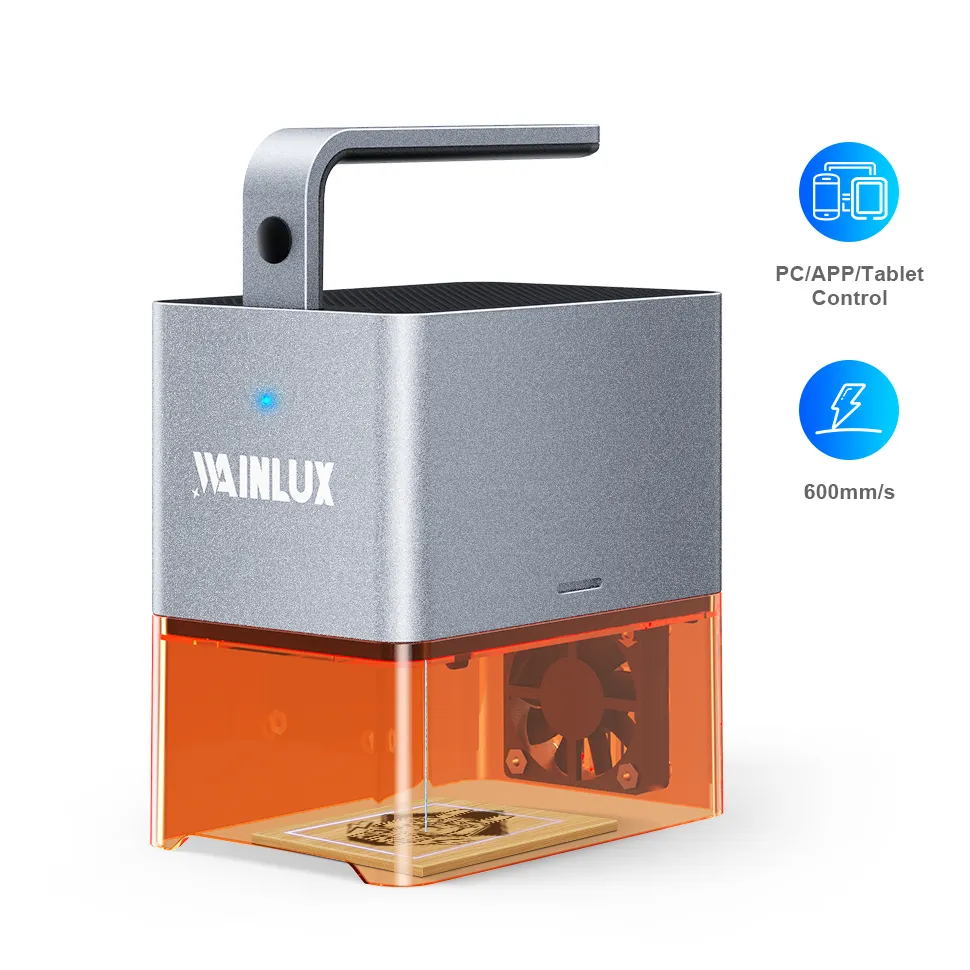 WAINLUX Z4 미니 레이저 기계 휴대용 레이저 조각기 휴대용 보석 마킹 프린터 600 mm/s 아크릴/금속/유리 홈 DIY
