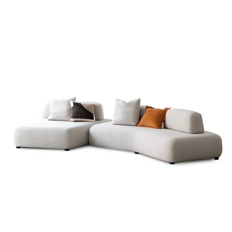 Nordic arc fabric sofa creative alien designer module combination simple living room three -person sofa