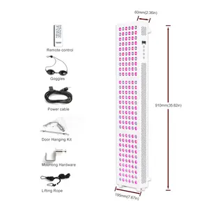 Facial Beauty Equipment 5wavelengths 190mw/cm 1000W 180pcs LED Infrared Red Light Therapy Panel Device Equipment