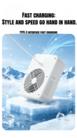 Mini humidificateur portable à commande tactile, ventilateur rafraîchisseur d'air, batterie intégrée, rechargeable par USB, moderne, sûr, intelligent, pour la maison, l'extérieur, l'hôtel