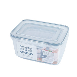 Nhà Máy lô Nhật bản-phong cách hai lớp tươi-thủ môn cấp thực phẩm nhựa lưu trữ nhà bếp container cống cho tủ lạnh sử dụng - Product Image 5