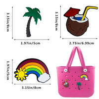 Nuevos Accesorios Decorativos para Bolsos de Playa Eva, Pins de Moda para Bolsos de Playa Bogg