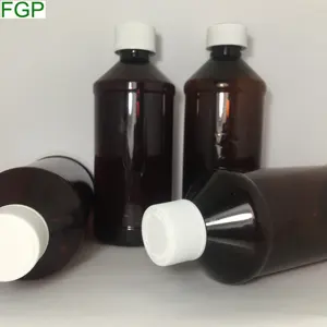 4oz 120ml PET plastic container cough syrup bottle medicine liquid oral bottle with childproof cap