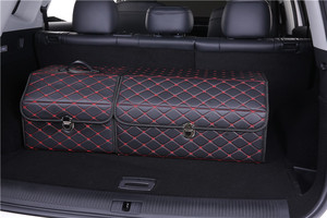 Elegantes accesorios interiores de coche con patrón de diamante para almacenamiento y organización del maletero compatibles con 2 Series y Model <span class=keywords><strong>3</strong></span> - Product Image 4