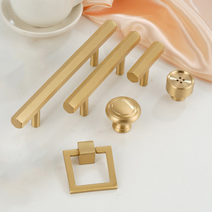 European Style Pure Copper Bedside <b>Cabinet</b> Handle Golden Brass for Bedroom Wardrobe & Kitchen/Bathroom Furniture - Product Image 5