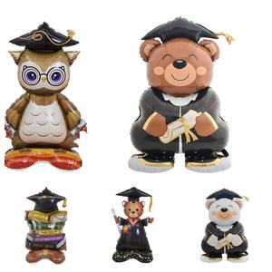 Globos de Animales con Temática de Graduación, Globos de Papel de Aluminio, Osito, Búho, Libro, Decoraciones <span class=keywords><strong>para</strong></span> Fiesta de Graduación - Product Image 1